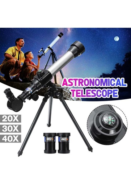 60MM 20/30/40X Monoküler Astronomik Teleskop Korsan Spyglass Hediyeler Çocuklar Çocuklar Için Ayarlanabilir Odak Uzaklığı Kamp Tripodlar (Yurt Dışından) fiyatları
