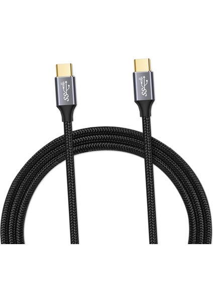 USB Tip Kablo Tipi-C3.1 Gen2 10 GB 100W Pd Şarj Veri Kordonu Siyah 1.5 M