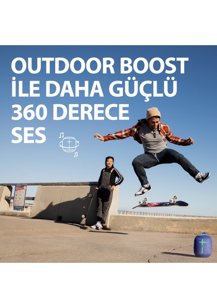 WONDERBOOM 2 Su ve Toz Geçirmez Taşınabilir Bluetooth Hoparlör - Siyah