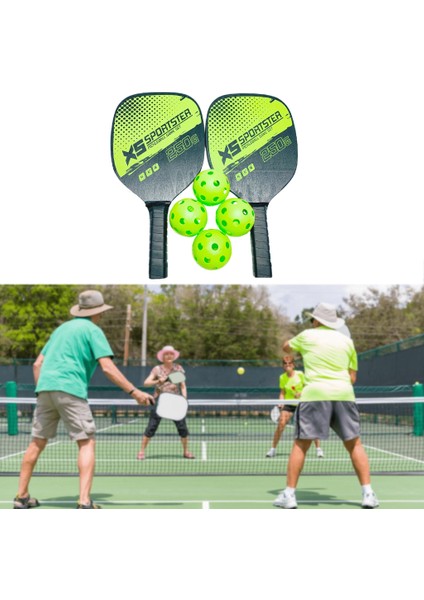 Strade Store Tickleball Paddle Wood Pickleball Raketleri 4 Top ve Çanta ile Set (Yurt Dışından)