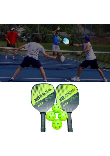 Strade Store Tickleball Paddle Wood Pickleball Raketleri 4 Top ve Çanta ile Set (Yurt Dışından)