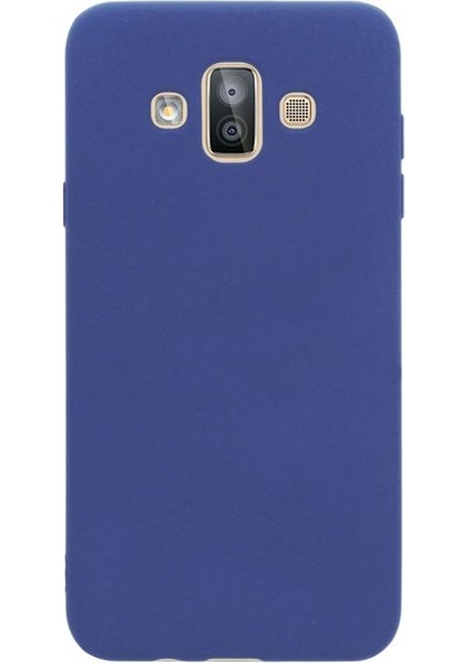 Samsung Galaxy J7 Duo Kılıf Premier Silikon+Nano Glass Ekran Koruma Lacivert