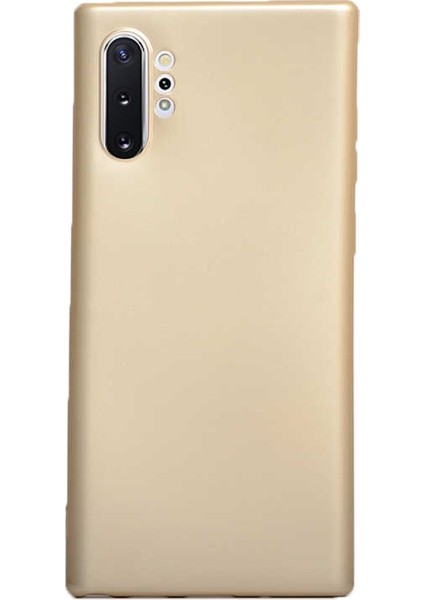 Samsung Galaxy Note 10 Plus Kılıf Premier Silikon Esnek Arka Koruma Gold