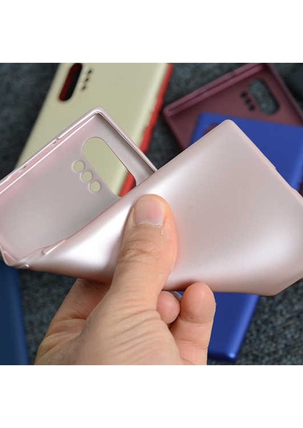 Samsung Galaxy Note 10 Plus Kılıf Premier Silikon Esnek Arka Koruma Gold fiyatları