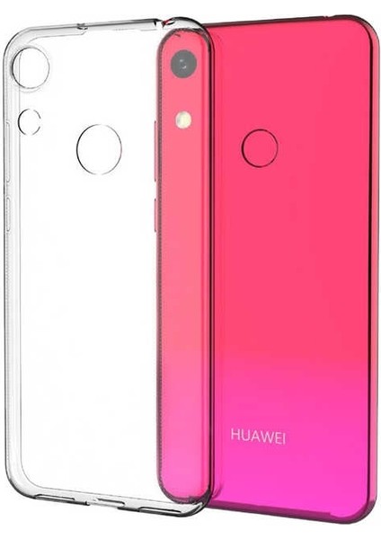 Huawei Honor 8A Kılıf Süper Silikon Yumuşak Koruma+Nano Glass Renksiz