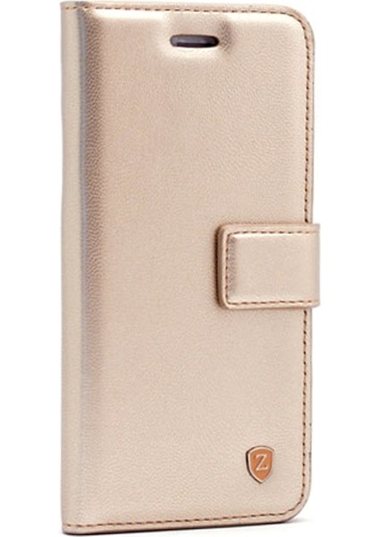 Apple iPhone 7 Plus Kılıf Delüx Cüzdan Kartvizitli+Nano Gold