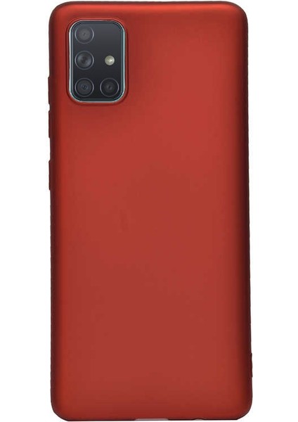 Samsung Galaxy A31 Kılıf Premier Silikon Koruma+Nano Glass Kırmızı