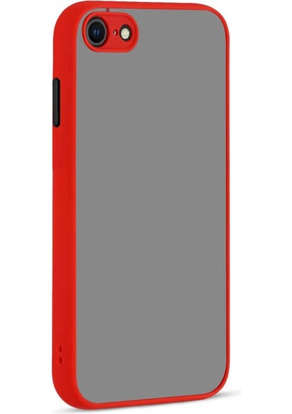 Apple iPhone Se 2020 Kılıf Hux Kamera Korumalı Silikon Kırmızı