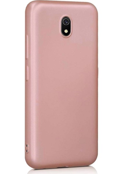 Xiaomi Redmi 8A Kılıf Premier Silikon Esnek Koruma+Nano Glass Bronz