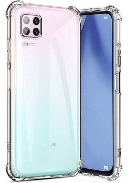 Huawei P40 Lite Kılıf Antishock Ultra Koruma+Nano Glass Şeffaf