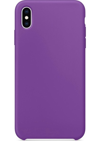 Apple iPhone Xs Kılıf Lansman Görünüm Silinebilir Silikon Mor