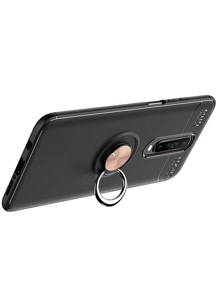 Xiaomi Poco X2 Kılıf Ravel Silikon Yüzüklü Mıknatıslı Kırmızı