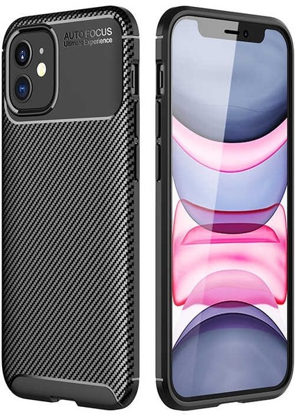 Apple iPhone 12 Mini Kılıf Negro Karbon Dizayn Silikon Siyah