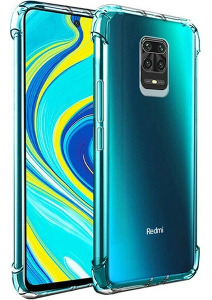 Xiaomi Redmi Note 9s Kılıf Antishock Sert Kapak+Nano Glass Şeffaf