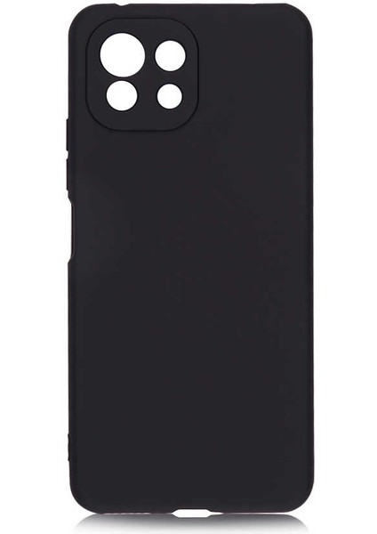 Xiaomi Mi 11 Lite Kılıf Mat Soft Premier Silikon + Nano Glass Siyah