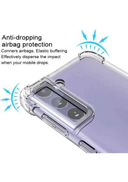 Samsung Galaxy S21 Plus 5g Kılıf Antishock Koruma Sert Silikon+Full Nano Ekran Renksiz modelleri