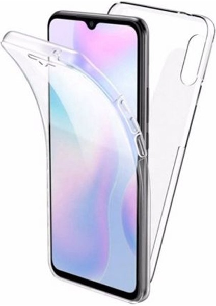 Xiaomi Redmi 9A Kılıf Ön Arka Şeffaf Silikon Koruma Renksiz