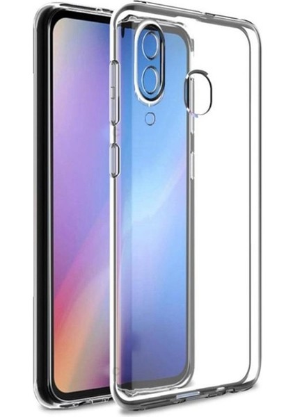 Samsung Galaxy A30 Kılıf Kamera Korumalı Şeffaf Silikon Şeffaf