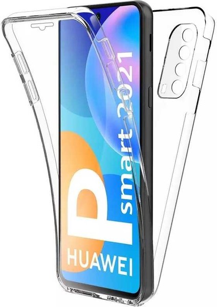 Huawei P Smart 2021 Kılıf Ön Arka Şeffaf Silikon Koruma