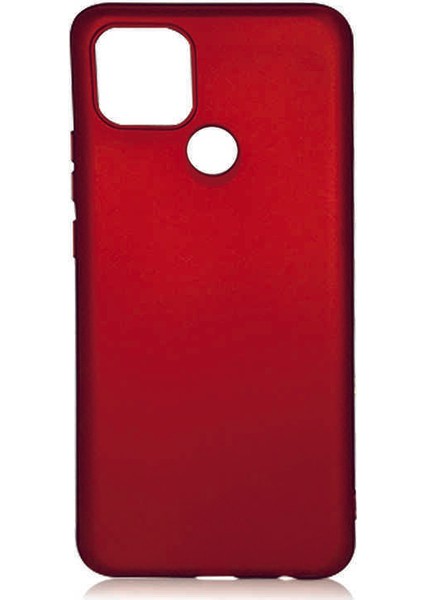 Oppo A15 Kılıf Premier Mat Soft Silikon Kırmızı