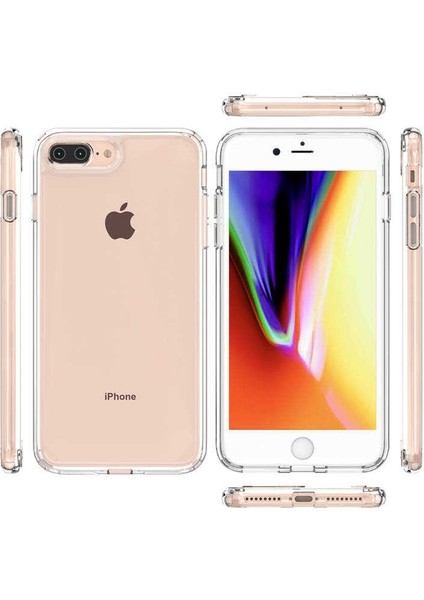Apple iPhone 7 Plus Kılıf Coss Şeffaf Sert Kapak Şeffaf