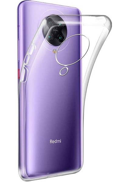 Xiaomi Poco F2 Pro Kılıf Süper Silikon Arka Koruma+Nano Glass Renksiz