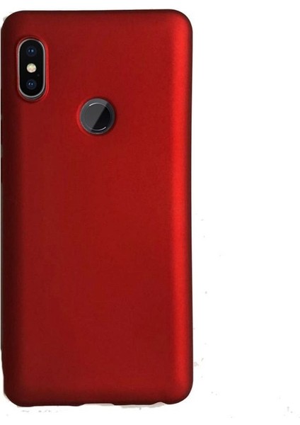 Xiaomi Redmi Note 5 Pro Kılıf Premier Silikon Kılıf+Nano Glass Kırmızı