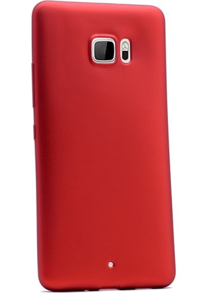 Htc U Ultra Kılıf Premier Silikon Kılıf+Nano Glass Ekran Koruyucu Kırmızı