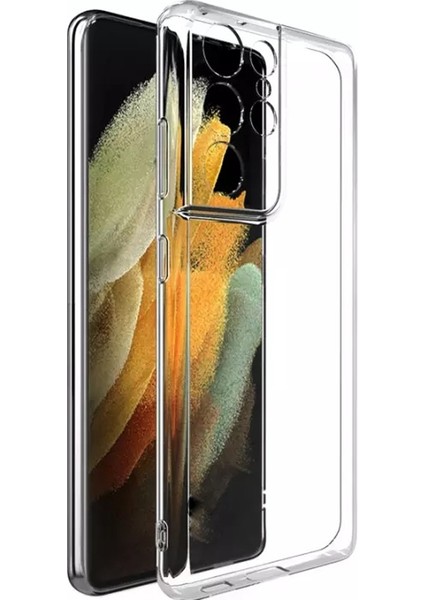 Samsung Galaxy S21 Ultra 5g Kılıf Kamera Korumalı Şeffaf Silikon Şeffaf
