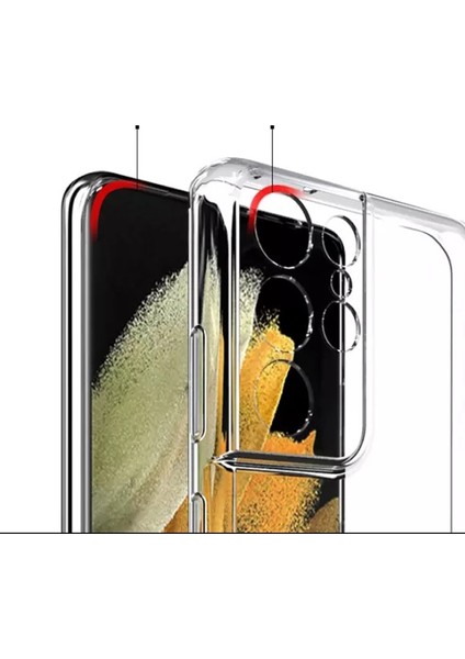 Samsung Galaxy S21 Ultra 5g Kılıf Kamera Korumalı Şeffaf Silikon Şeffaf fiyatları