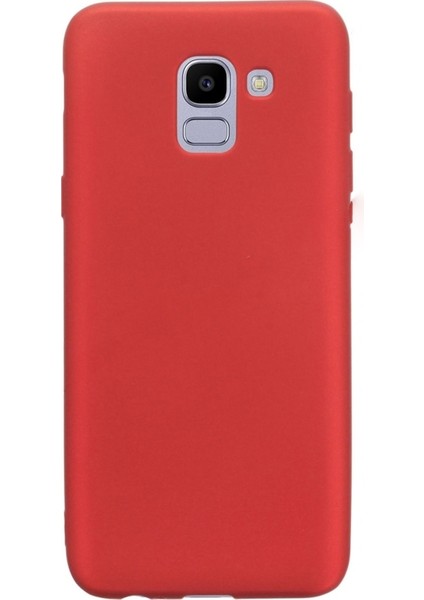 Samsung Galaxy J6 Kılıf Premier Silikon Ipeksi Dokunuş Esnek Kırmızı