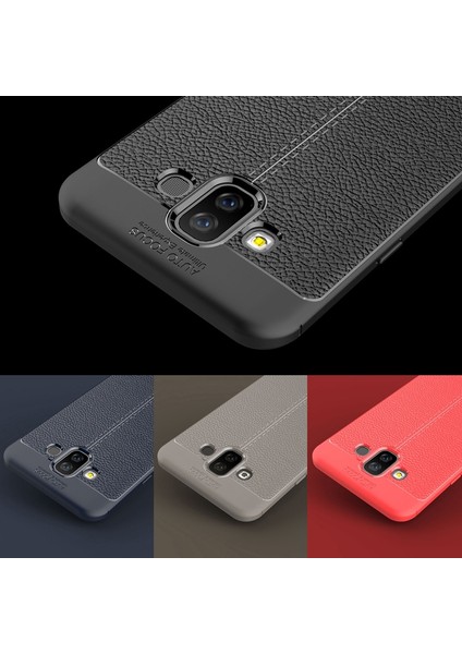 Samsung Galaxy J7 Duo Kılıf Niss Silikon Deri Dokunuşlu Siyah fiyatları