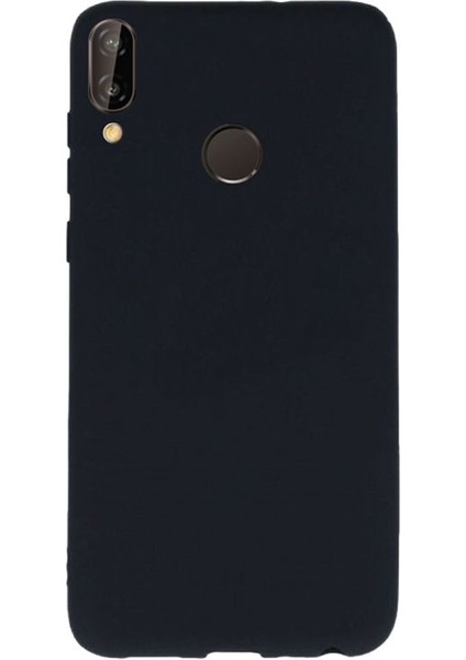 Huawei P20 Lite Kılıf Premier Silikon Arka Kapak+Nano Glass Siyah