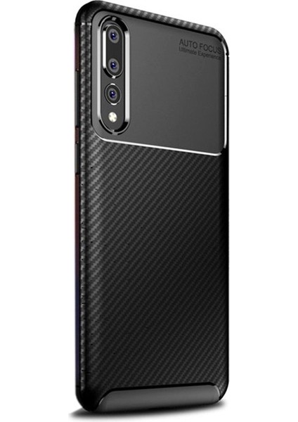 Xiaomi Mi 9 Kılıf Negro Karbon Dizayn Silikon+Nano Glass Siyah