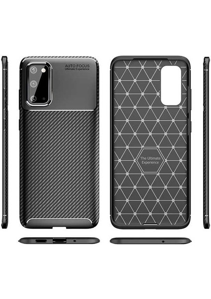 Samsung Galaxy S20 Kılıf Negro Karbon Dizayn Silikon Lacivert fiyatları