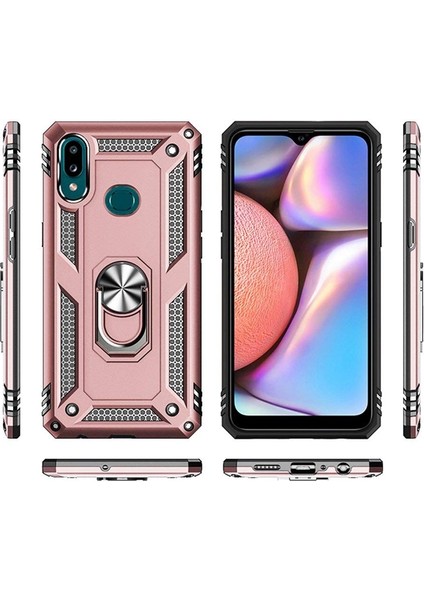 Samsung Galaxy A10S Kılıf Vega Standlı Yüzüklü Mıknatıslı Lacivert fiyatları