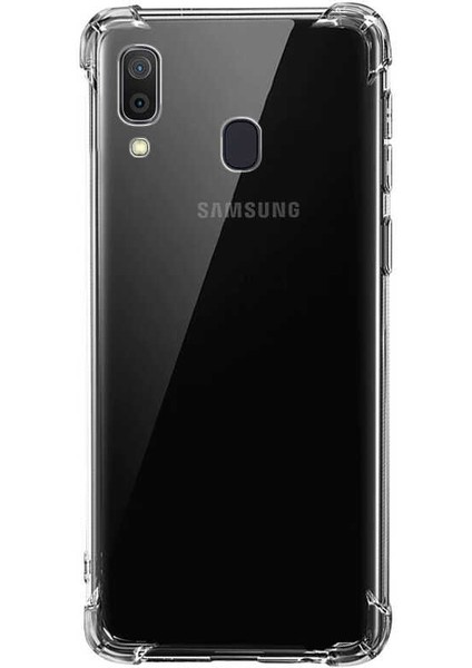 Samsung Galaxy A01 Kılıf Antishock Sert Kapak+Nano Glass Şeffaf