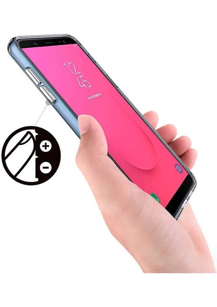 Samsung Galaxy A7 2018 Kılıf Gard Şeffaf Sert Silikon+Nano Glass Şeffaf fırsatları