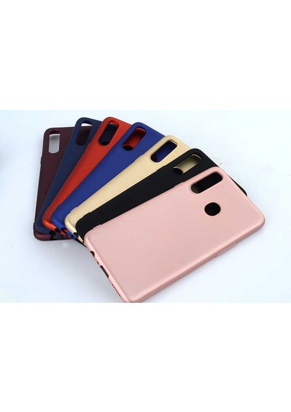 Samsung Galaxy A20S Kılıf Premier Silikon Esnek Koruma+Nano Glass Mavi modelleri