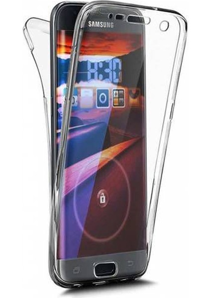 Samsung Galaxy J6 Plus Kılıf Ön Arka Şeffaf Silikon Koruma Şeffaf