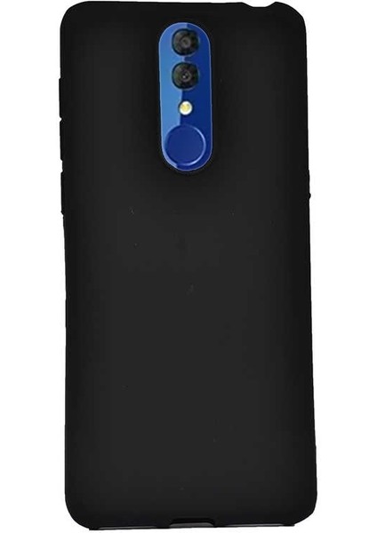 Alcatel 3 2019 Kılıf Premier Silikon Esnek Koruma+Nano Glass Siyah