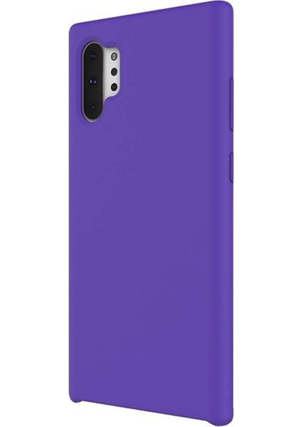 Samsung Galaxy Note 10 Plus Kılıf Lansman Görünüm Silinebilir Silikon Mor