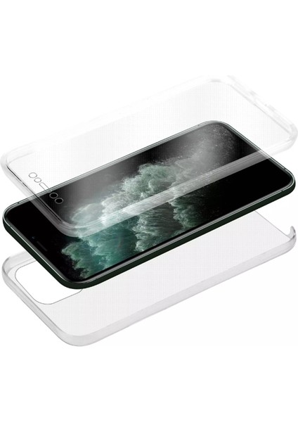 Apple iPhone 11 Kılıf Ön Arka Şeffaf Silikon Koruma Şeffaf