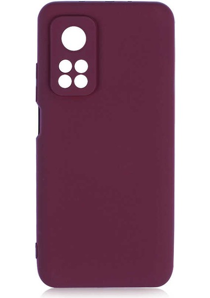 Xiaomi Mi 10T Pro Kılıf Mara Silikon Mat Soft Kamera Korumalı Lansman Mürdüm