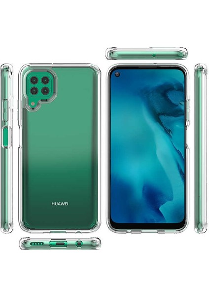 Huawei P40 Lite Kılıf Coss Şeffaf Sert Kapak+Nano Glass Şeffaf modelleri
