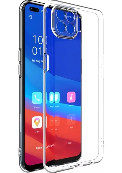 Oppo Reno 4 Lite Kılıf Kamera Korumalı Şeffaf Silikon Renksiz