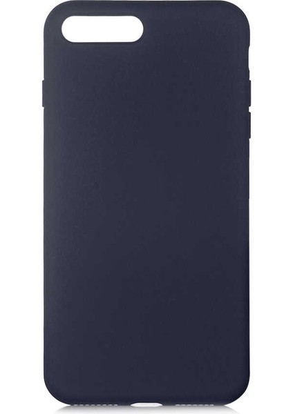Apple iPhone 7 Plus Kılıf Lsr Lansman Görünüm Içi Süet Silikon Lacivert