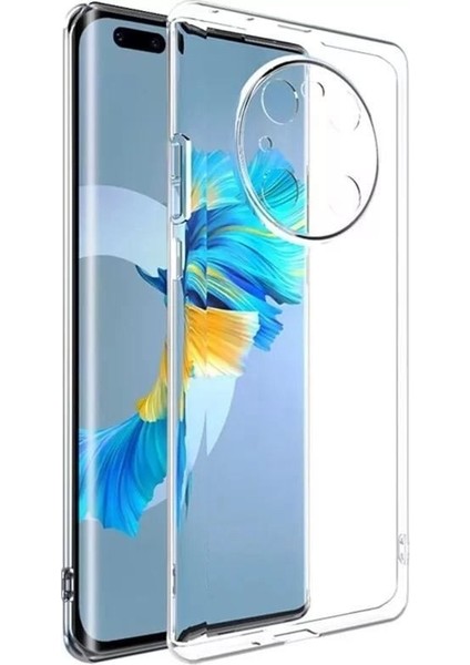 Huawei Mate 40 Pro Kılıf Kamera Korumalı Şeffaf Silikon Renksiz