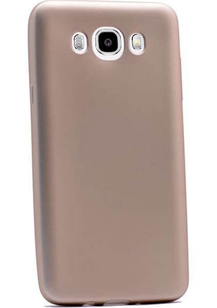 Samsung Galaxy J5 2016 Kılıf Premier Silikon Kılıf+Nano Glass Koruyucu Gold
