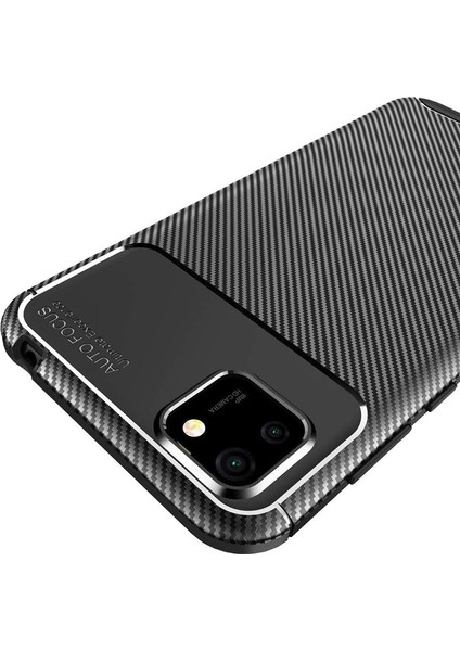 Huawei Y5P Kılıf Negro Karbon Dizayn Silikon+Nano Glass Siyah fiyatları